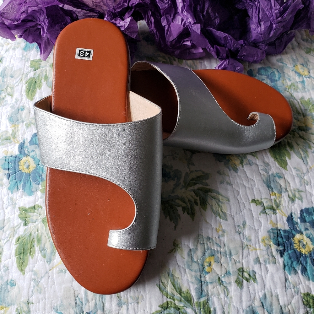 Orthopedic Slide Sandals Silver EU 43 US 12